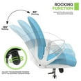 thumbnail image 6 of WDZS Adjustable Desk Chair, Ergonomic Office Computer Chair with Flip-Up Arms, 95°-125° Tilt Function, Mid-Back Mesh Swivel Office Chair for Home Office Use, Blue, 6 of 9