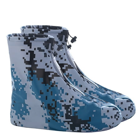 

Rain Boot Waterproof Shoes Cover Women Men Kids Reusable PVC Rubber Sole Overshoes Galoshes 2 Pairs Unisex Anti-slip Waterproof Shoes Cover Zipper Rain Boots Overshoes
