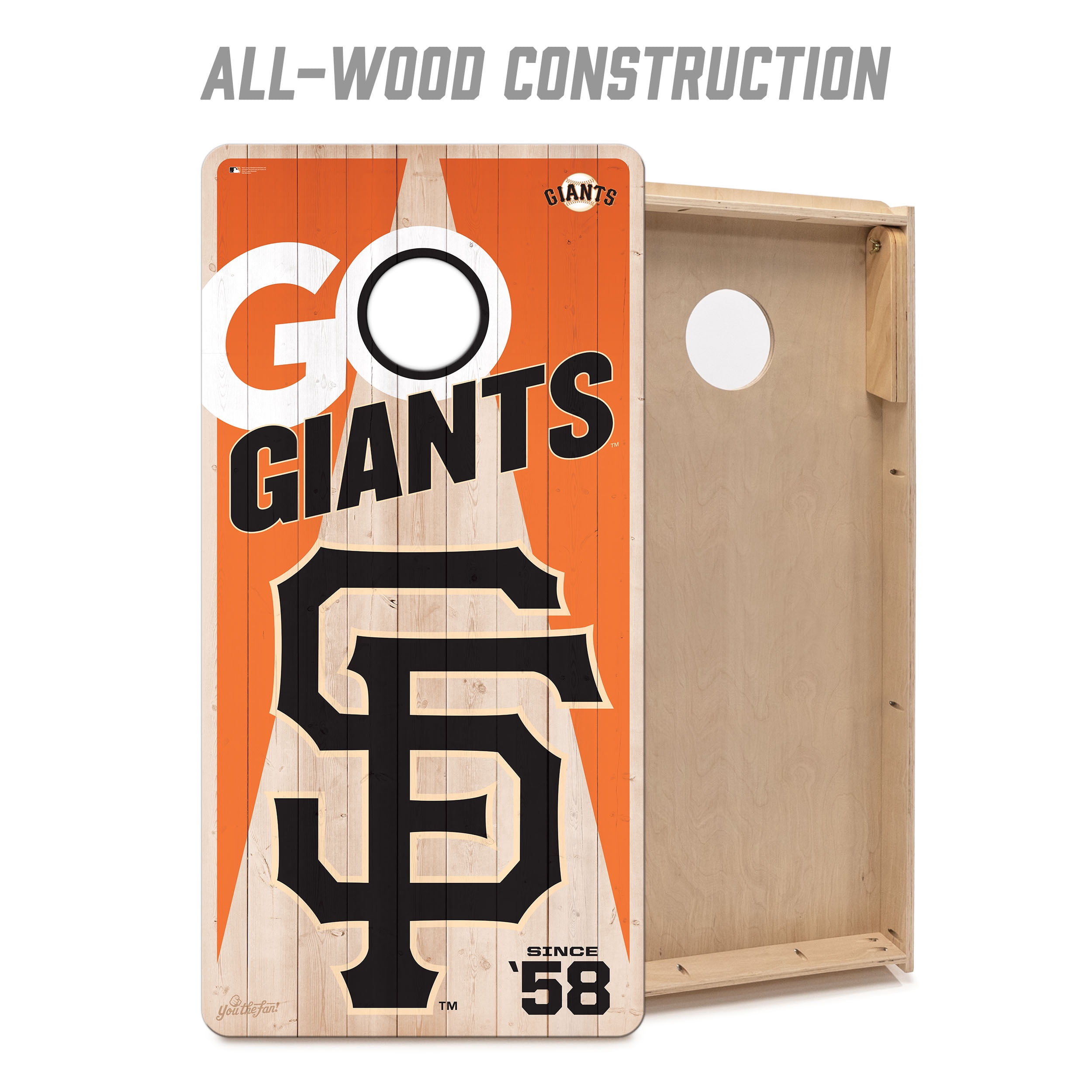 YouTheFan MLB San Francisco Giants 2' x 4' Cornhole Game No Bags