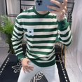 thumbnail image 2 of Sudaderas para hombre cuello redondo verde ropa de hombre jersey sin capucha cuello redondo slim fit streetwear sudadera estética top, 2 of 5