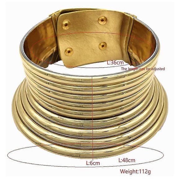 Women Necklace African Golden Alloy Collar Choker Women Necklace For Party