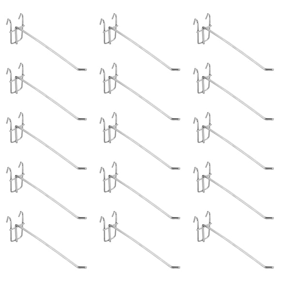 Uxcell Lot de 25 Crochet de Panneau Perforé 7.87 Pouces Crochet d'Affichage, Support Mural à Grille Crochet d'Affichage de Panneau Perforé