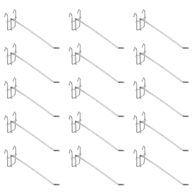 Uxcell 25Pack 7.87" Pegboard Hook Display Hook, Grid Wall Bracket Peg Board Display Hook