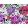 thumbnail image 5 of oneOone Rayon Pink Fabric Floral & Skull Quilting Supplies Print Sewing Fabric By The Yard 56 Inch Wide, 5 of 6
