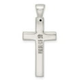 thumbnail image 4 of FJC Finejewelers 925 Sterling Silver Polished Greek Key Hollow Latin Cross Charm 36 x 16 mm, 4 of 6