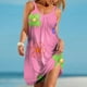 thumbnail image 2 of Vestidos de Verano Lindos para las Mujeres Que Imprimen Vestido de Sol Suelto con Cuello en V, sin Mangas con Bolsillos para el Uso Informal, 2 of 5