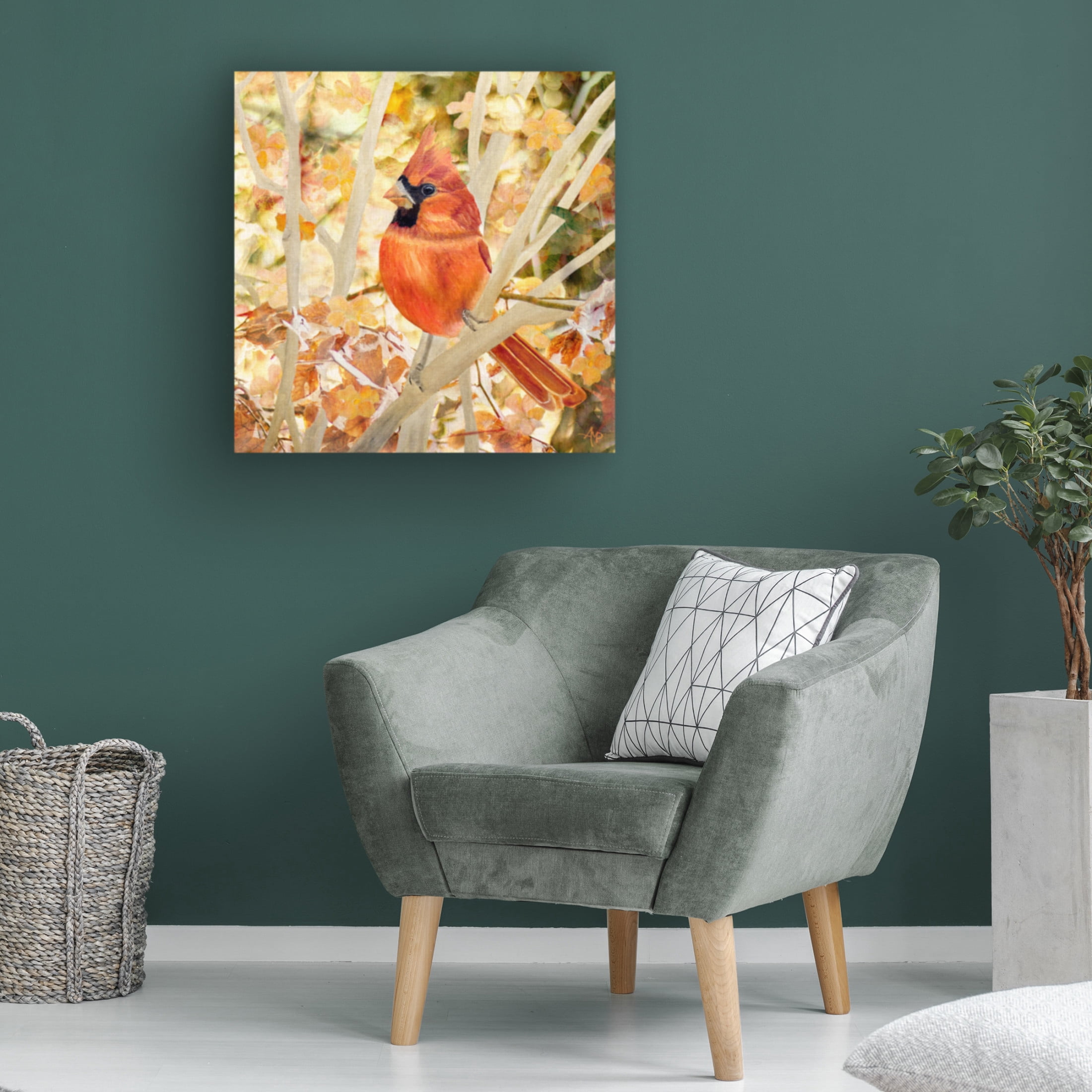 Canvas Wall Art - Angeles M. Pomata 'Entwined In Leaves' Wall Art for Living Room, Bedroom, or Office Décor by Trademark Fine Art - 24 x 24 Inches