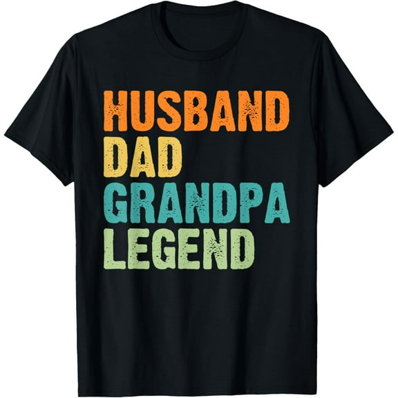 Husband Dad Grandpa Legend Best Father's Day Vintage Funny T-Shirt