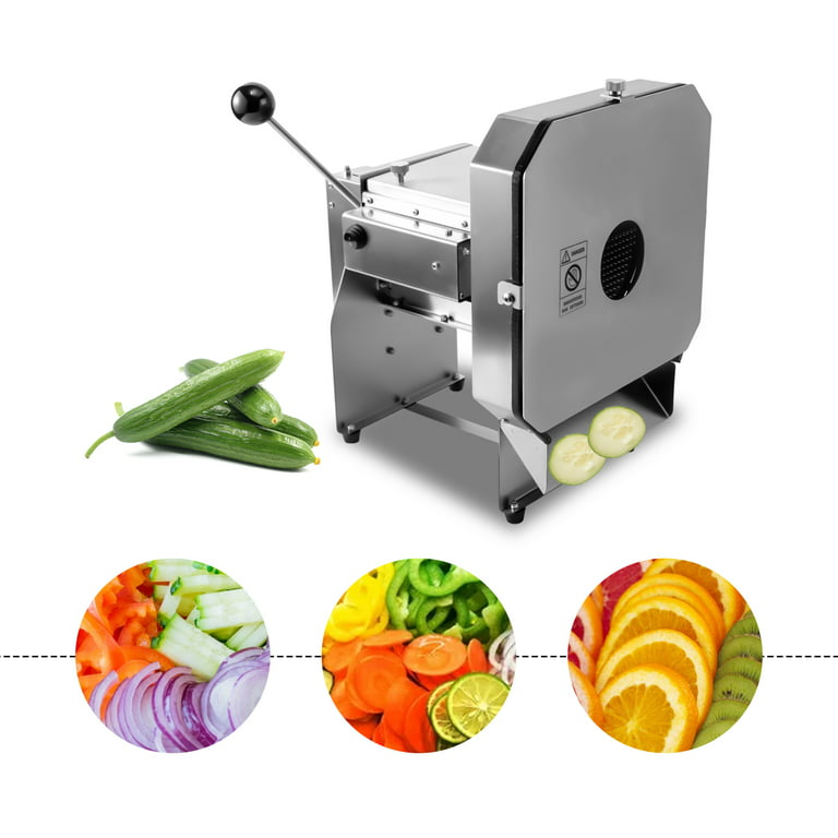 Miumaeov Upgraded Electric Potato Slicer Commercial Onion Slicing Machine Cabbage Shredder Vegetable Fruit Cutter 0-0.4 Stainless Steel, Size: 39.5*29