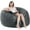 Grey, variant on Bean Bag Chairs for Adults - Memory Foam Furniture BeanBag Chair - Kids/Teens Sofa with Soft Micro Fiber Cover - Round Fluffy Couch for Living Room Bedroom College Dorm - 4 ft, Carbon Black