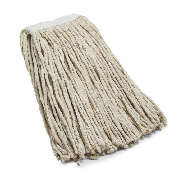Staples COASTWIDE Cut-End Wet Mop Head #16 Cotton 1" Headband White CW57742
