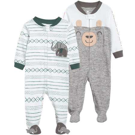 

Koala Baby Boys Blanket Sleeper - 2 Pack Take Me Home Sleep n Play Bodysuit Romper Footie Pajamas (Newborn)