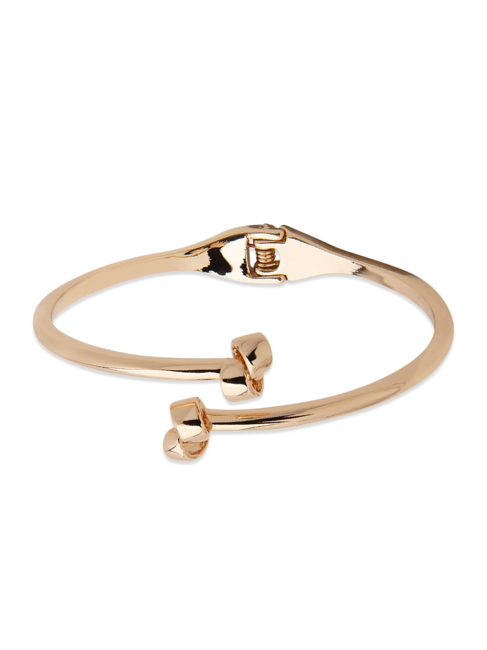 Chaps Womens Gold Tone Knot Hinge Cuff Bracelet