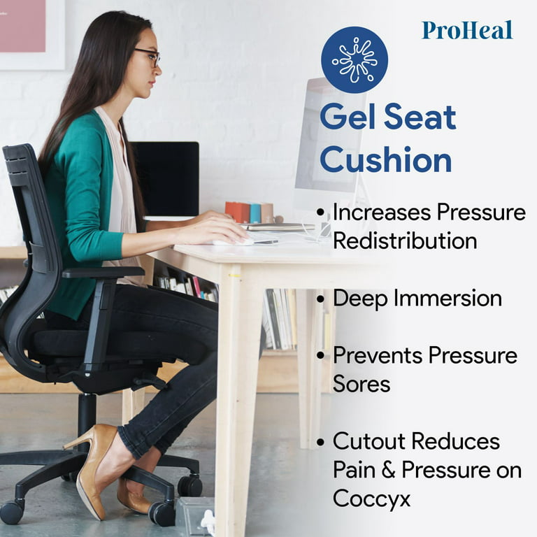 Seat Cushion for Wheelchair Gel Foam Pressure Reducing, Chair