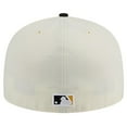 thumbnail image 4 of Men's New Era Cream Pittsburgh Pirates Chrome 59FIFTY Fitted Hat, 4 of 6