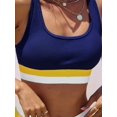 thumbnail image 5 of Cupshe Womenn's Navy Scoop Neck Bralette Bikini Top & High-Rise Bottoms Set, Size S-L, 5 of 5