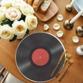 thumbnail image 2 of Retro Record Round Placemats Set of 8 for Dinning Tables,Heat-proof Braided Table Mats 13 Inch,Abstract Vintage Minimalist Art Washable Place Mat for Kitchen Restaurant Party Decor Table Setting, 2 of 9