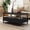 Black, variant on HLR 41" Mid Century Modern Coffee Table with Drawer Storage, Assembled Wood Center Table for Living Room, Green