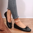 thumbnail image 5 of Rexoro Women Ballet Flats Bow Round Toe Snakeskin Dress Shoes Comfort Casual Office Shoes, 5 of 7