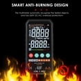 thumbnail image 4 of Mastfuyi Super Slim Palm Size 3.3-inch LCD Digital Multimeter 6000 Counts True RMS Universal Meter High Accuracy Smart Measure AC/DC Voltage Resistance Capacitance Frequency Continuity Diode, 4 of 7
