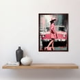 thumbnail image 2 of Woman and Classic Car Retro Pink Aesthetic Art Print Framed Poster Wall Decor 12x16 inch, 2 of 5