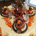 thumbnail image 5 of Fall Tablecloth for Rectangle Tables 60 x 60 inches Thanksgiving Tablecloth Waterproof Fall Table Cloths for Dining Room Indoor Outdoor Home Decor, 5 of 5