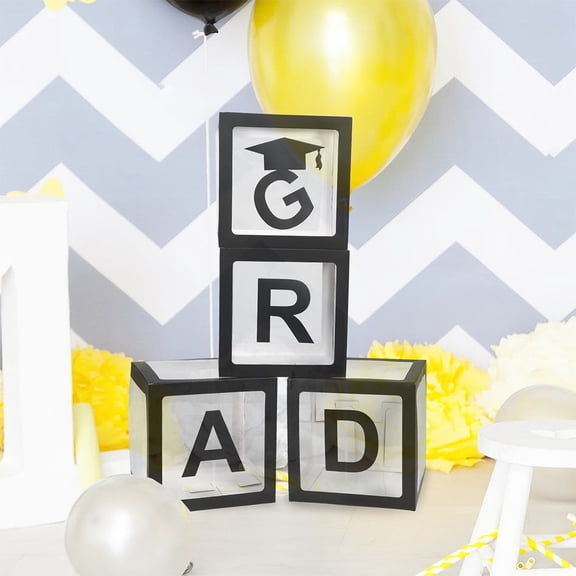 LULULION Grad Boxes for Balloons Black Paper