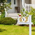 thumbnail image 5 of Summer Sunflower Monogram Letter V Mailbox Cover Magnetic 21x18 Inch, Family Last Name Initial Post Letter Box Covers, Spring Summer Seasonal Outdoor Yard Garden Standard Mailbox Decor, 5 of 6