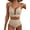 Apricot, variant on 2 Piece Bikini Set U-Wire Cutout Popular Swimsuit High Waisted Textured 2026 Summer Beach Swim Bathing Suits