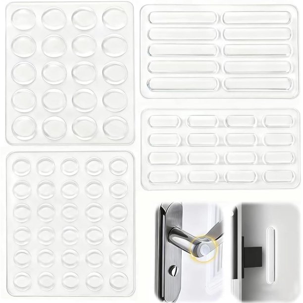 Tope para Puerta 76 PCS, Protector de Pared de Silicona, Protector Adhesivo Reutilizable, Adecuados para Paredes y Muebles