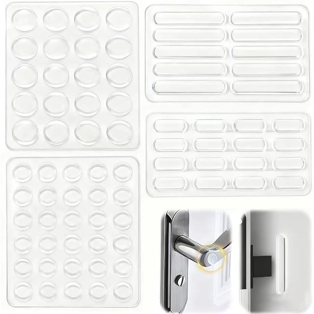 Tope para Puerta 76 PCS, Protector de Pared de Silicona, Protector Adhesivo Reutilizable, Adecuados para Paredes y Muebles