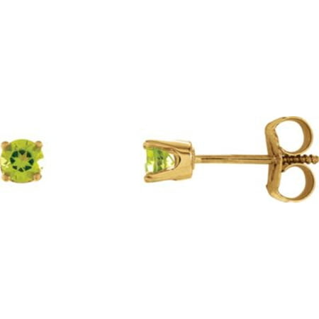 Peridot Youth Earrings in 14k Yellow Gold