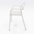 thumbnail image 3 of Olio Designs Dali Plastic Indoor-Outdoor Dining Arm Chair in White, 3 of 8