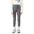 thumbnail image 3 of Innerwin Pants Solid Color Kids Trousers Winter Fleece Plain Leggings Velvet Gray 150cm, 3 of 4