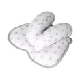 thumbnail image 4 of Almohada para bebé ajustable, transpirable, suave, con forma única, portátil, soporte para la cabeza del bebé, herramienta para aviones, cochecitos, color blanco Plus, 4 of 14