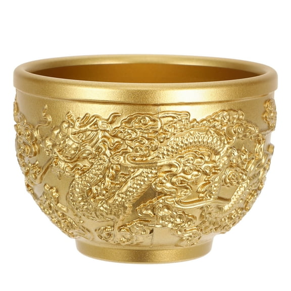 Supvox Kung Fu Tea Cup Golden Brass Decorative Piece for Tea Drinking Rituals 1Set