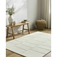 thumbnail image 4 of Hauteloom Xylia Wool Living Room, Bedroom Area Rug - Contemporary - Off White, Light Silver - 2' x 3', 4 of 7