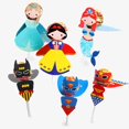 thumbnail image 2 of Princess Snow White Superhero Lollipop Decoration Cards for Kids Boy Girls Birthday Party Gift Cake Accessories Candy Packaging, 2 of 5