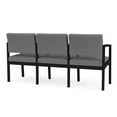 thumbnail image 5 of Chaise d'Attente de Réception Lenox en Acier à 3 Places / Acier Noir / Gris Pâle, 5 of 5