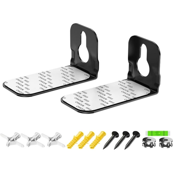Universal Soundbar Wall Mount Bracket for Samsung, Sony, LG, Vizio, Onn and More Soundbar Mount Shelf  - Metal Sound Bar Mounts Under TV Mounting Bracket for Space Saving
