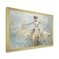 thumbnail image 3 of Designart "Minimalism Ballerina In Beige And Gold" Ballet Picture Framed Canvas Wall Art, 3 of 5