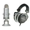 Blue Yeti Studio Podcasting Podcast Streaming Microphone+Beyerdynamic Headphones