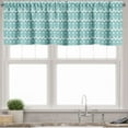 thumbnail image 3 of Ambesonne Turquoise Valance & Curtain, Sea Life Curved Lines, 55"x36", White and Pale Blue, 3 of 6