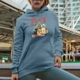 thumbnail image 2 of Furry & Bright with Vintage Christmas Tree, Dogs & Presents Art Merch Gift, Light Blue Hooded Sweatshirt or Hoodie, XL, 2 of 5