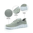 thumbnail image 6 of Frontwalk Man Sneakers Lace Up Trainers Closed Toe Shoes Running Non Slip Males Low Top Light Grey 12, 6 of 8