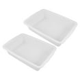 thumbnail image 3 of WEUVEB 2-Pack White Plastic Laboratory Trays Rectangular Chemical Reagent Storage Trays and Easy to Clean, 3 of 8