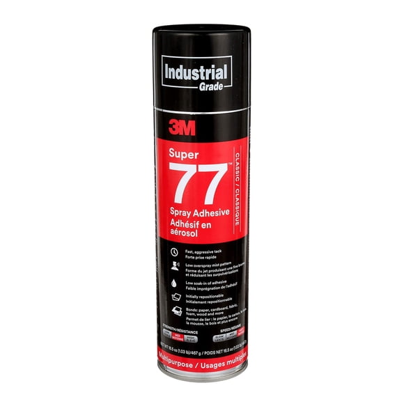 3M Super 77 Multipurpose Spray Adhesive, 24 oz (709.77 ml)