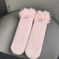 thumbnail image 3 of WXLWZYWL Womens Fuzzy Crew Socks, Cute Novelty Monster Socks, Warm Cozy Winter Sleep Socks for Girls Teens, 3 of 5