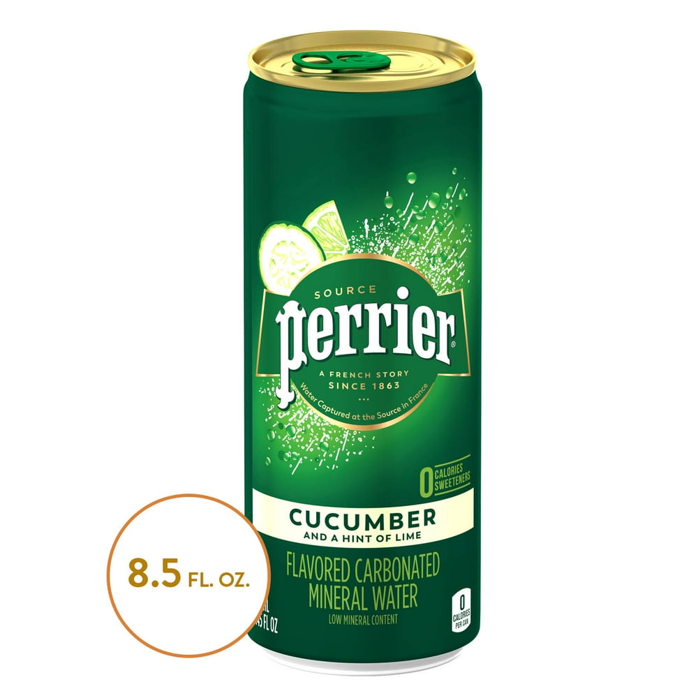 Perrier Cucumber Lime Flavored Carbonated Mineral Water, 8.45 fl oz