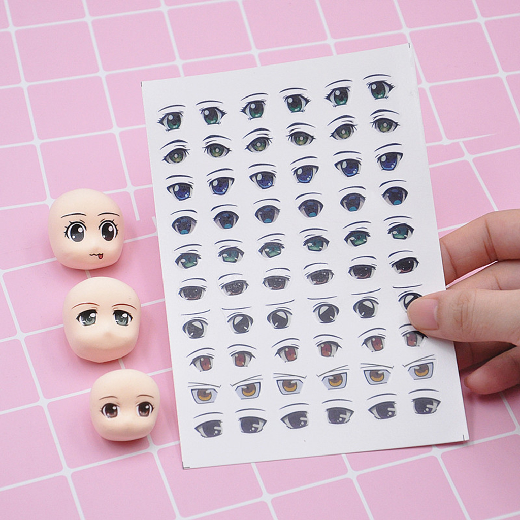 DIY Cartoon Eyes Stickers Water Decals Anime Figurine Dolls Eye Paster Doll Accessories 4-Cavity Baby Face Clay Mold - image 3 of 14
